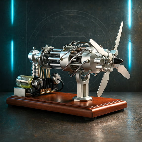 ENGINEKIT Stirling 16 Cylinder Engine Model Kit for Science Enthusiasts Education Generator