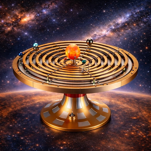 ENGINEKIT TECHING ORR-S1 All-Metal Mechanical Solar System Orrery Model with Precision Gear Drive