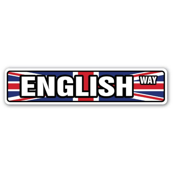 ENGLISH FLAG Street Sign england national nation pride country | Indoor/Outdoor | 24" Wide