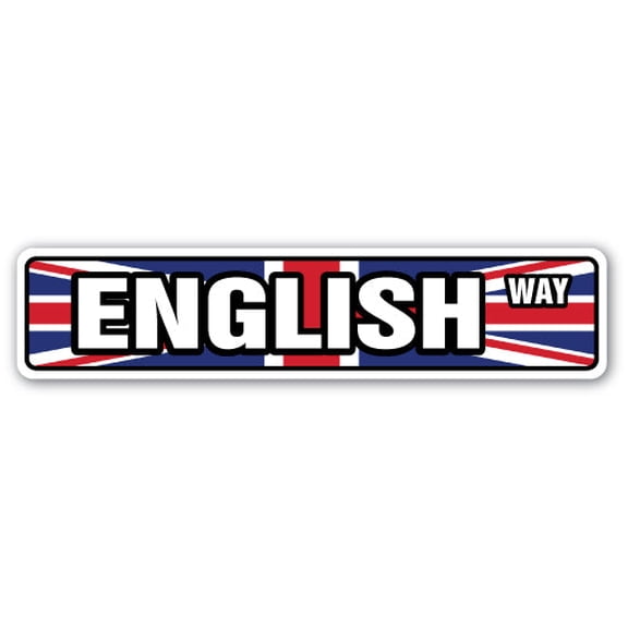 ENGLISH FLAG Street Sign england national nation pride country | Indoor/Outdoor |  36" Wide