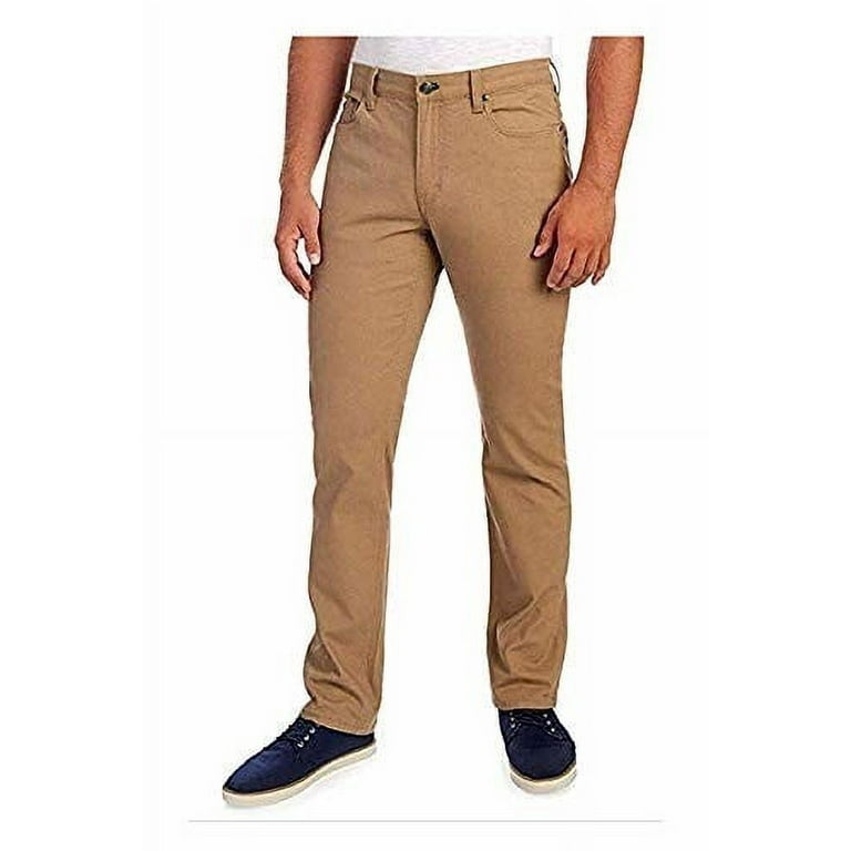 Victorious Men's Basic Casual Slim Fit Stretch Chino Pants DL1250 - KHAKI -  36/30