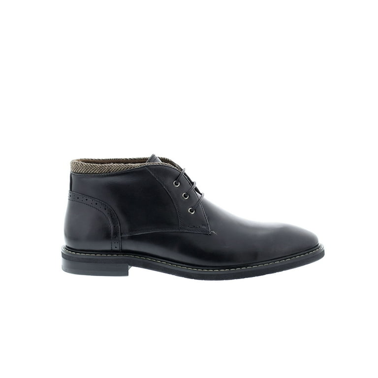 ENGLISH LAUNDRY Mens Black Padded Patterson Round Toe Lace Up Leather Boots Shoes 10