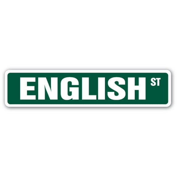 ENGLISH Street Sign teacher professor college school retirement | Indoor/Outdoor | 36" Wide