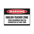 thumbnail image 1 of ENGLISH TEACHER ZONE Warning Decal school supplies junior high xmas books, 1 of 4