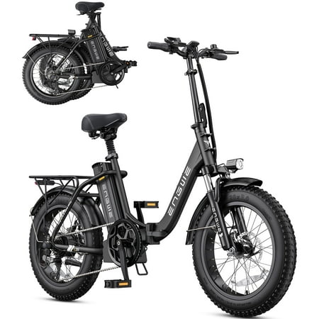 ENGWE 750W Folding Electric Bike for Adults Women, 20*3.0" Fat Tire Step-Thru Ebike 75N.m Torque Urban Commuter, 52V13Ah 70 Miles Long Range E-Bike- L20 2.0