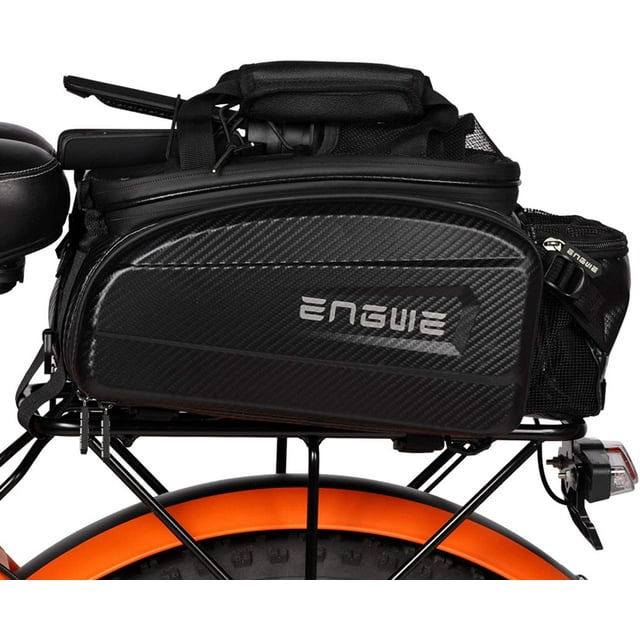 ENGWE Bike Rack Bag Trunk Bag,Waterproof Carbon Leather Bicycle Rear