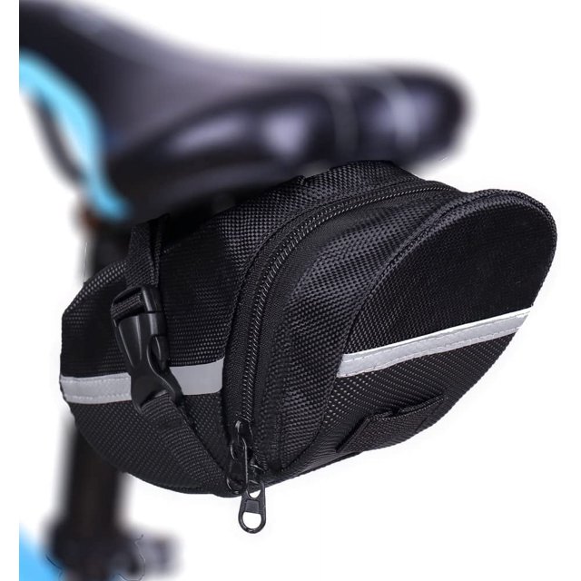 ENGWE Bike Saddle Bag Phone Pouch Bicycle Under Seat Bag Bicycle Seat Storage Watrproof,Black