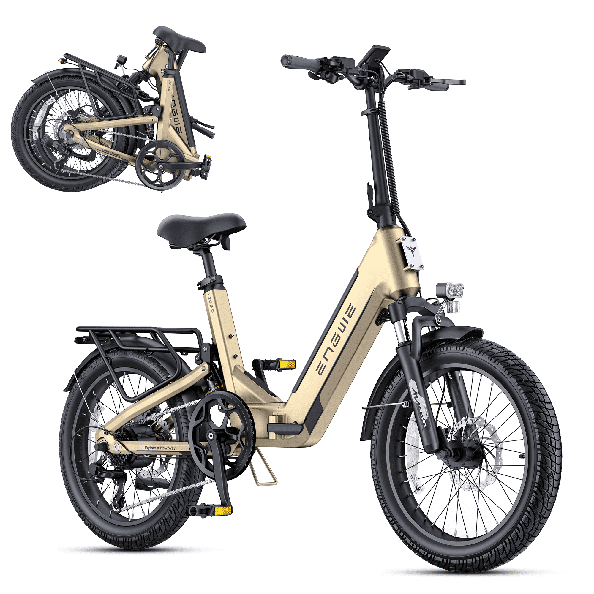 ENGWE Electric Bike for Adults, UL2849 52V 13Ah Removable Battery,20×3.0 Fat Tire Electric Bicycle Up to 65 Miles,7 Speed Mountain Ebike