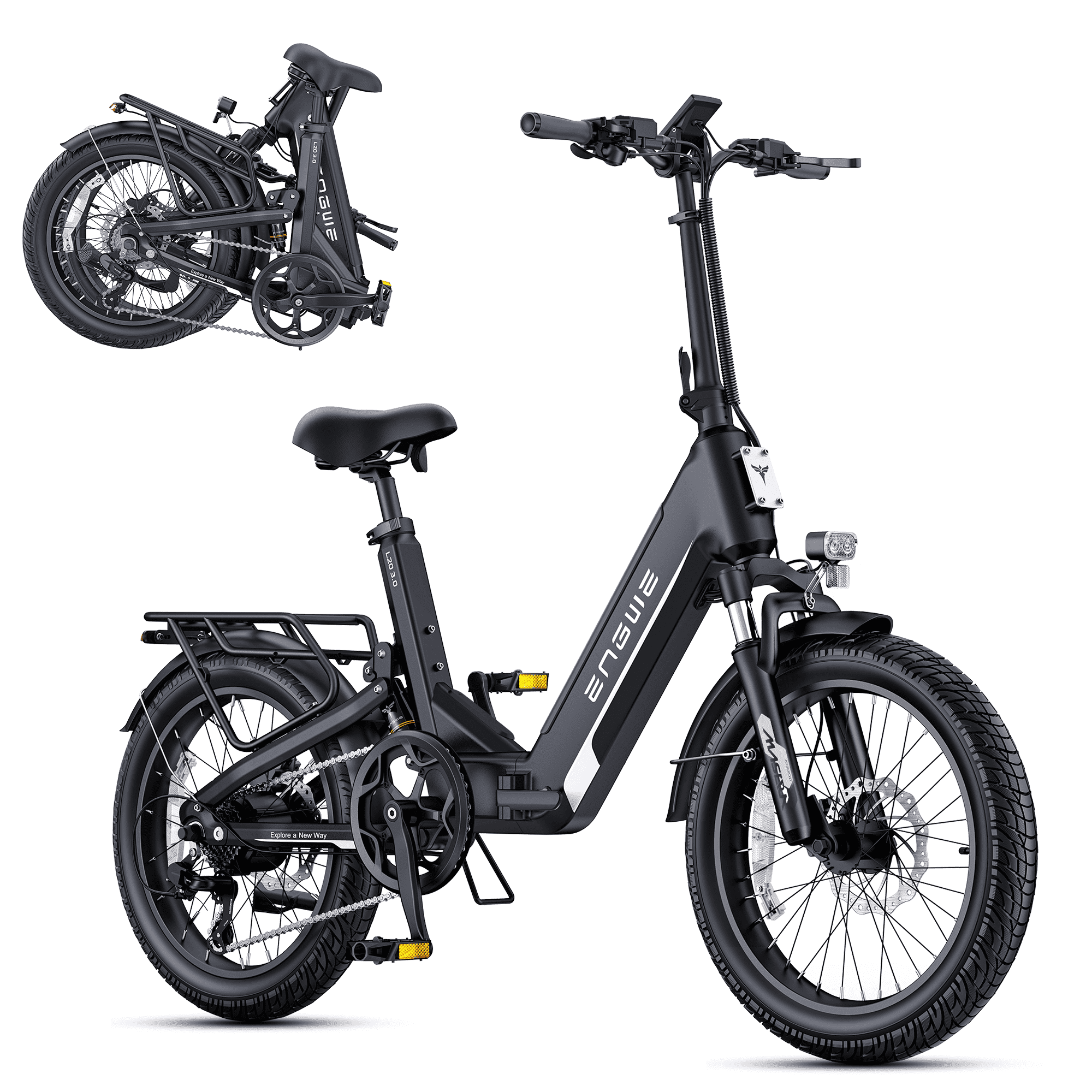 ENGWE Electric Bike for Adults, UL2849 52V 13Ah Removable Battery,20×3.0 Fat Tire Electric Bicycle Up to 65 Miles,8 Speed Mountain Ebike