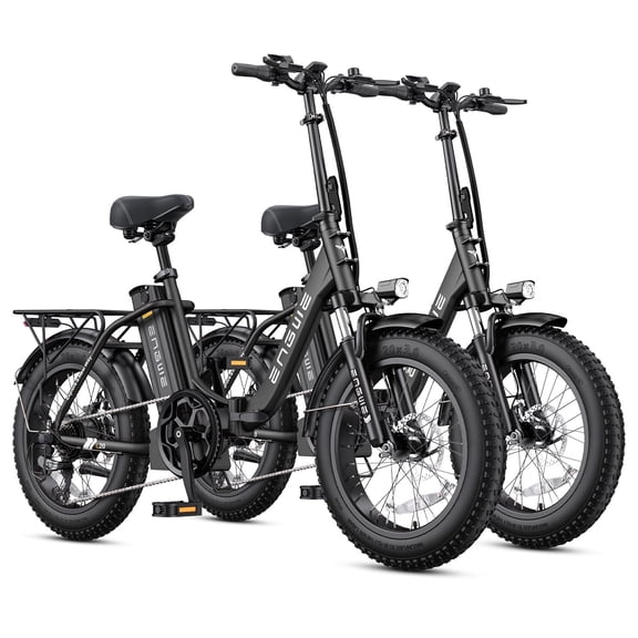 ENGWE L20 2.0 Electric Bike for Adults,7 Speed 750W E-bike 52V 13Ah Removable Battery,20×3.0  Tire UL2849 2pcs Black