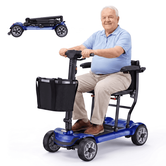 ENGWE Mobility Scooter, 270W Folding Mobility Scooters for Adults Seniors with Removable 24V 16AH Lithium Batterie, 15 Miles Long Range UL2849