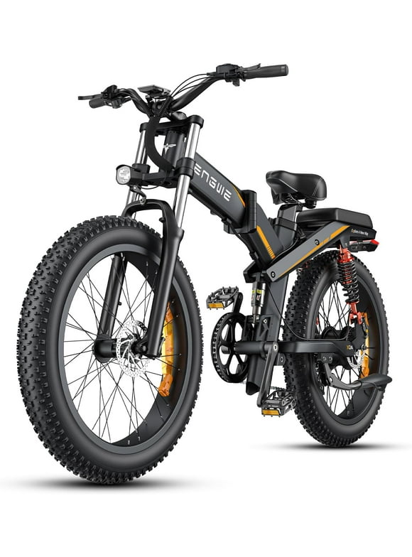 ENGWE X24 Electric Bike ,24''4.0 Fat Tire for Adults,1000W Motor 48V 29.2Ah Removable Dual Battery Full Suspension