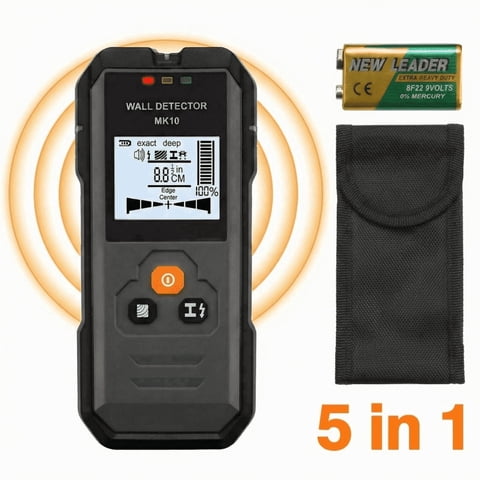 Naipo Stud Finder Wall Scanner - 5 in 1 Deep Electrical Stud Detector with HD LCD Display, Precision Stud Sensor Beam Finders for the Center and Edge of Wood AC Wire Metal Studs Joist Pipe