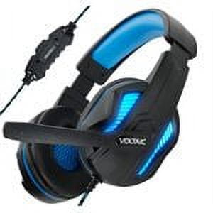 Enhance Voltaic Pro Gaming Headset - Stereo - USB - Wired - 32 Ohm - 20 Hz - 20 kHz - Over-the-ear - Binaural - Circumaural - 7 ft Cable - Omni-directional Microphone - Black, Blue