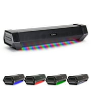 ENHANCE Attack Gaming Speaker Soundbar - Under Monitor PC Sound Bar LED Speaker with 40W Peak Power