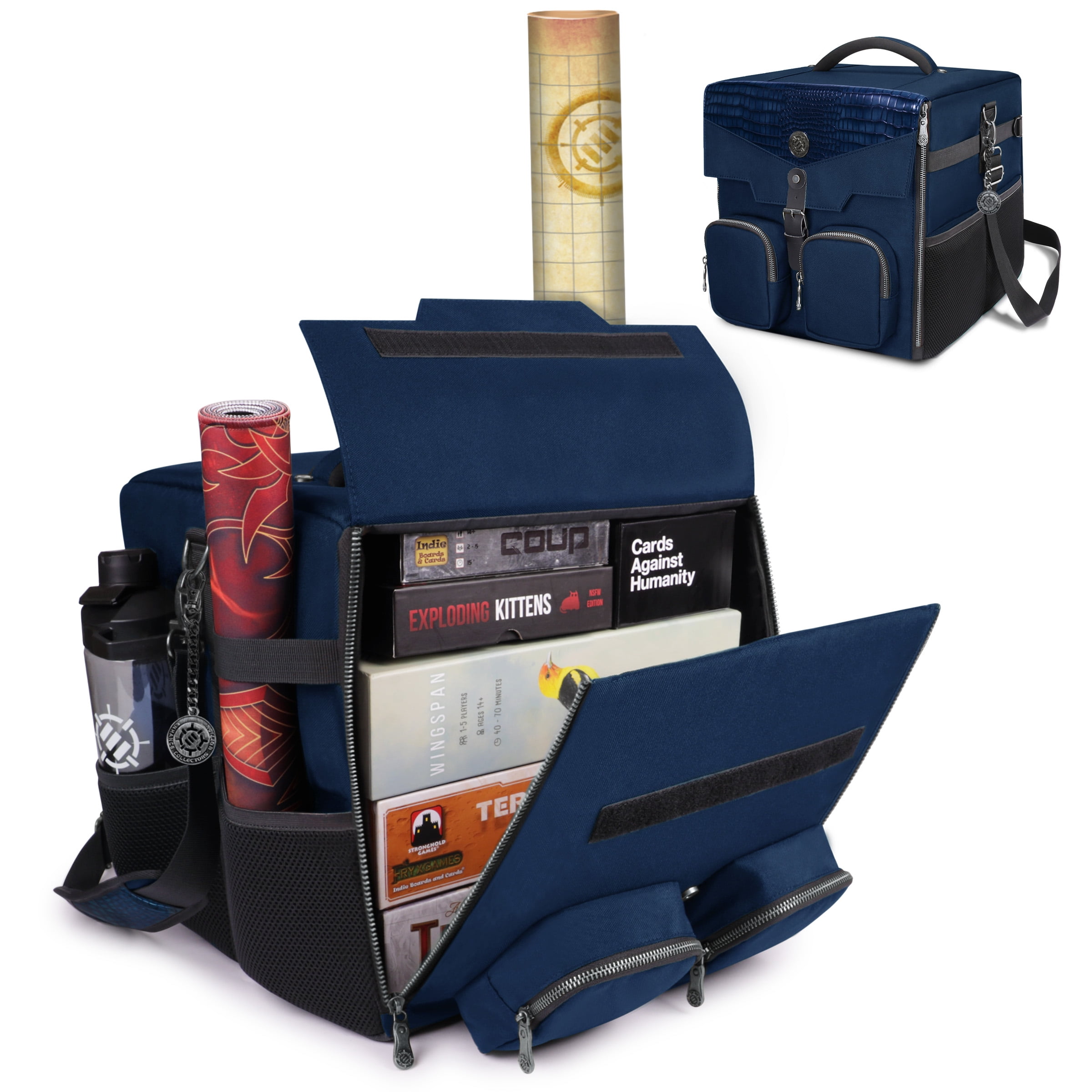 ENHANCE Collector's Edition Board Game Shoulder Bag - Game Storage with Pockets (Dragon Black)