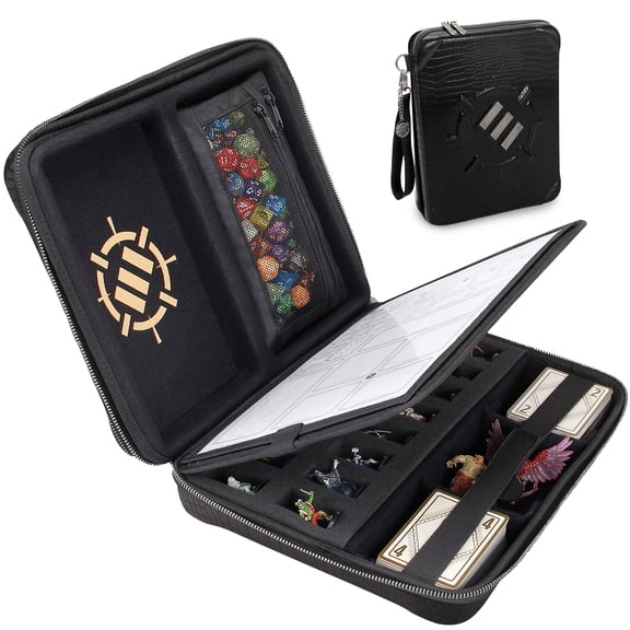 ENHANCE Collector's Edition RPG Organizer - DnD Binder with Character Sheet Panel (Dragon Black)