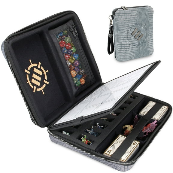 ENHANCE Collector's Edition RPG Organizer - DnD Binder with Character Sheet Panel (Dragon Silver)