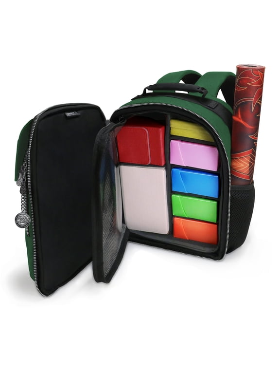Collector's Edition Small Card Backpack for Deck Boxes, Card Defender Screen (Dragon Green)