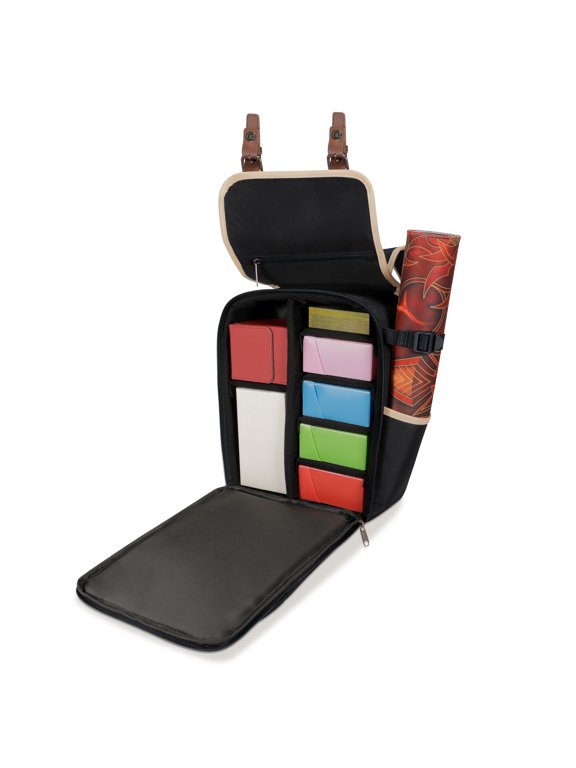 Designer Edition Compact MTG Backpack with Customizable Interior, Playmat Pocket (Black)