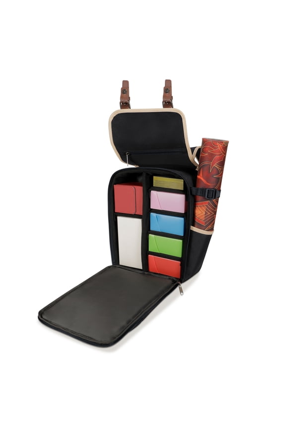 Designer Edition Compact MTG Backpack with Customizable Interior, Playmat Pocket (Black)