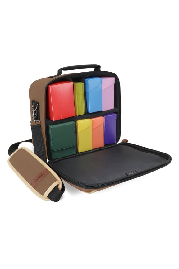 Designer Edition Compact MTG Bag Compatible with Magic the Gathering, Pokemon (Tan)
