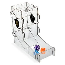 ENHANCE Dice Tower Dice Tray for Tabletop RPG Games - Portable Dice Roller with Castle Tower Design