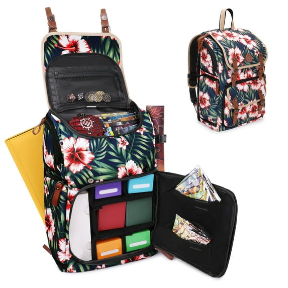 ENHANCE Full-Size Trading Card Storage Box Backpack for Playing Card Case - Card Binder Space
