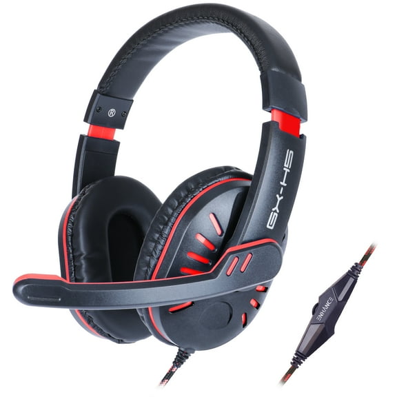 ENHANCE GX-H5 Gaming Headset, Universal for PS4, PS5, Xbox, PC, Switch, with Microphone, Red