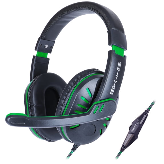 ENHANCE GX-H5 Gaming Headset with Rotating Microphone - Soft Adjustable Headband , Braided Cable