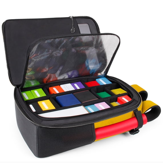 ENHANCE MTG Backpack Collector's Edition TCG Backpack for Deck Boxes, Sleeved Cards (Dragon Gold)