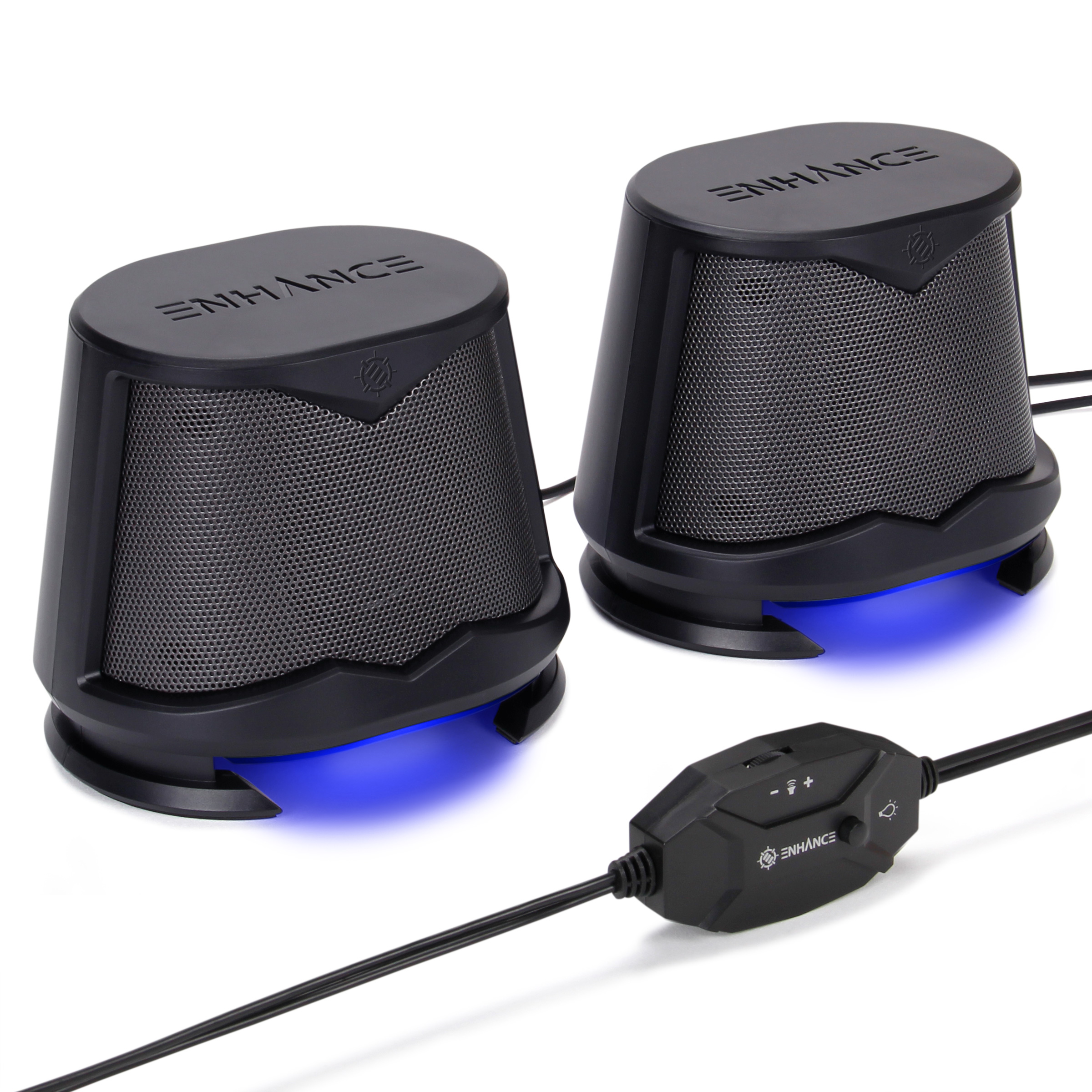 Best Led Computer Speakers ELEGIANT LED Computer Speaker, 2.0 Stereo Volume Control USB Speakers