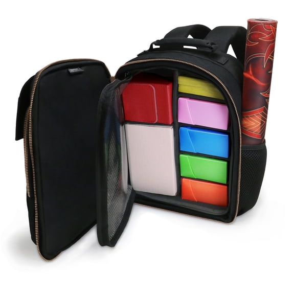 ENHANCE Small MTG Backpack with Card Defender Screen, Customizable Interior, Storage for Deck Boxes