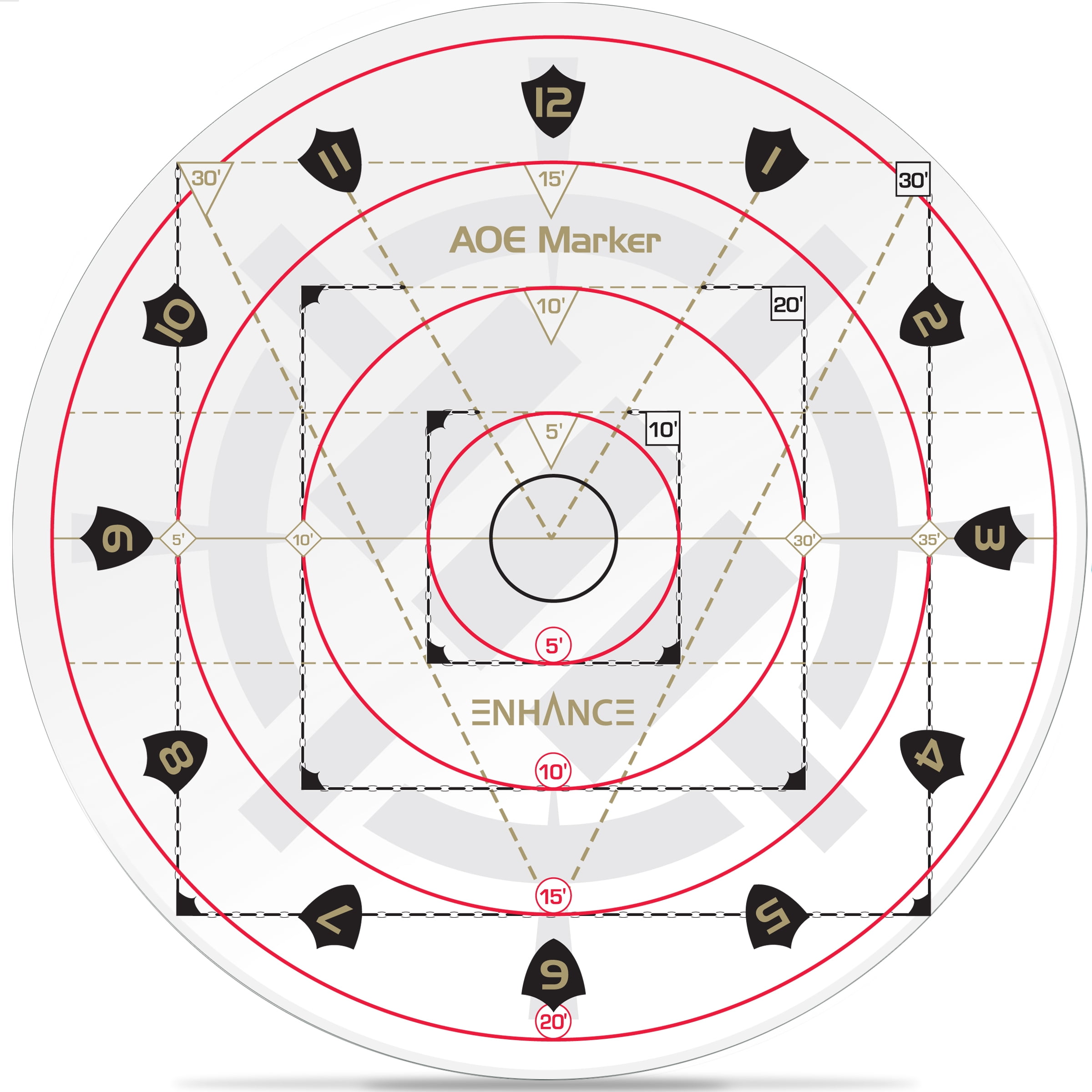 Spell AoE Damage Marker for Tabletop RPG Games Role Playing Games