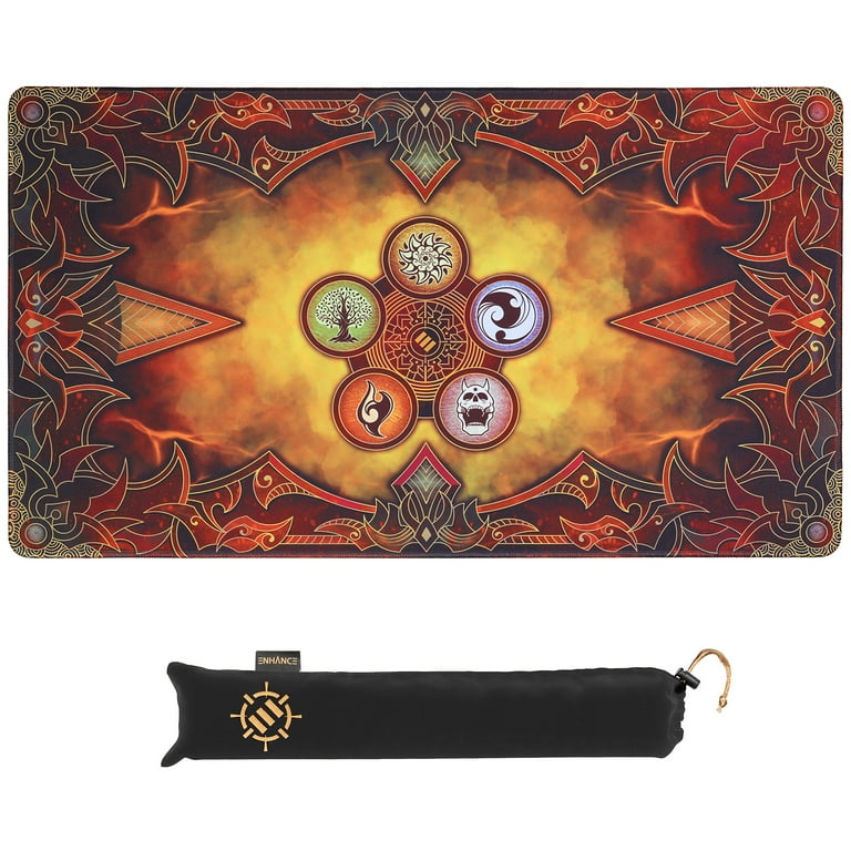 ENHANCE TCG Playmat - Stitched Edges, Smooth Surface, Travel Pouch - Compatible with MTG, YuGiOh, Pokemon - Walmart.com ENHANCE TCG Playmat - Stitched Edges, Smooth Surface, Travel Pouch - Compatible with MTG, YuGiOh, Pokemon - Walmart.com