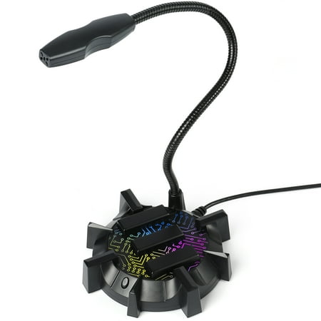 ENHANCE PRO Gaming LED Gooseneck Gaming Microphone for PC – No Audio Latency & USB Plug In