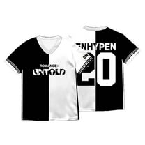 ENHYPEN 20 Jersey Romance Untold Merch V-neck T-Shirts Summer Unisex Fashion Short Sleeve Tee
