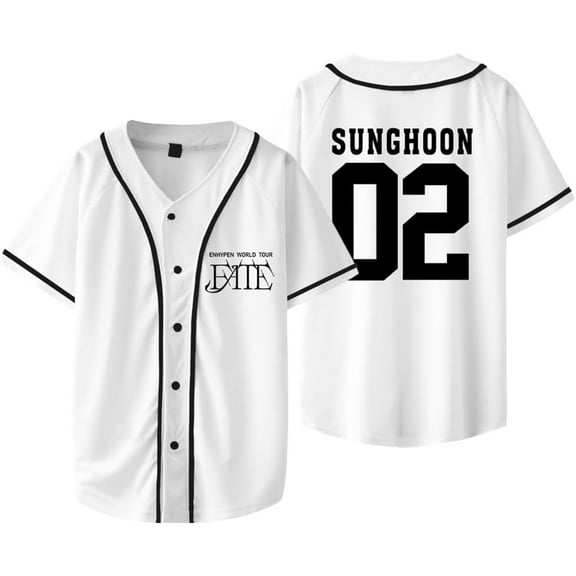 ENHYPEN Fate World Tour Merch Jersey short sleeve baseball uniform men/women  tops