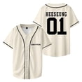 thumbnail image 1 of ENHYPEN HEESEUNG Merch V-Neck Shirts Baseball Jersey Shirt Women Men Fashion Casual Short Sleeve, 1 of 3