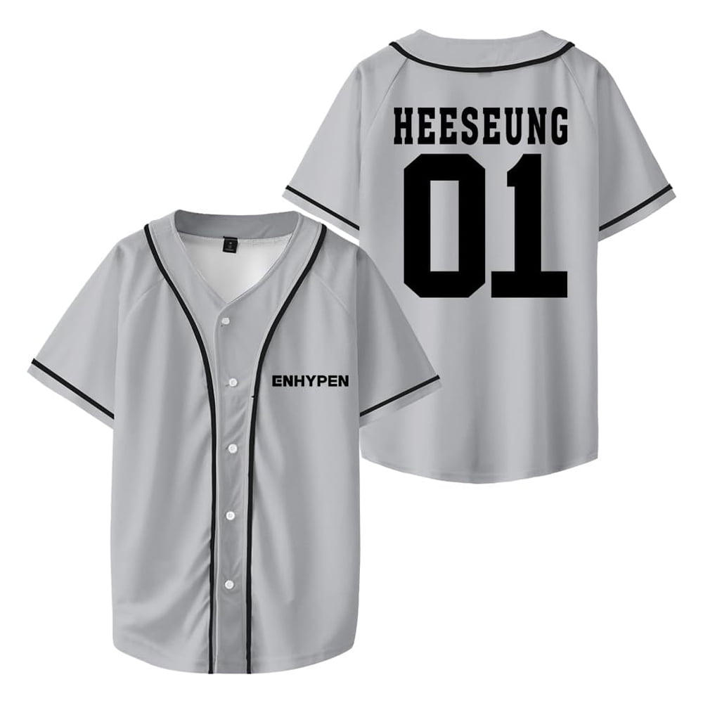 ENHYPEN ヒスン　Walmart ENHYPEN HEESEUNG Merch V-Neck Shirts Baseball Jersey Shirt Women