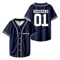 thumbnail image 1 of ENHYPEN HEESEUNG Merch V-Neck Shirts Baseball Jersey Shirt Women Men Fashion Casual Short Sleeve, 1 of 3