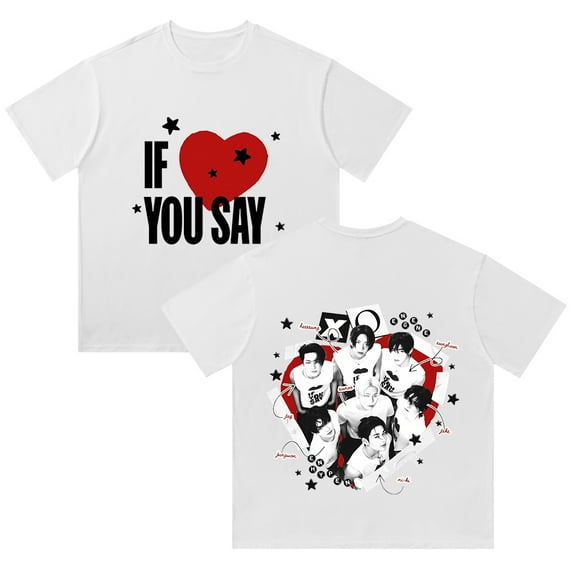 ENHYPEN IF YOU SAY T-Shirt Cotton Vintage Wash Tee For Women/Men Short Sleeve Tshirt Streetwear