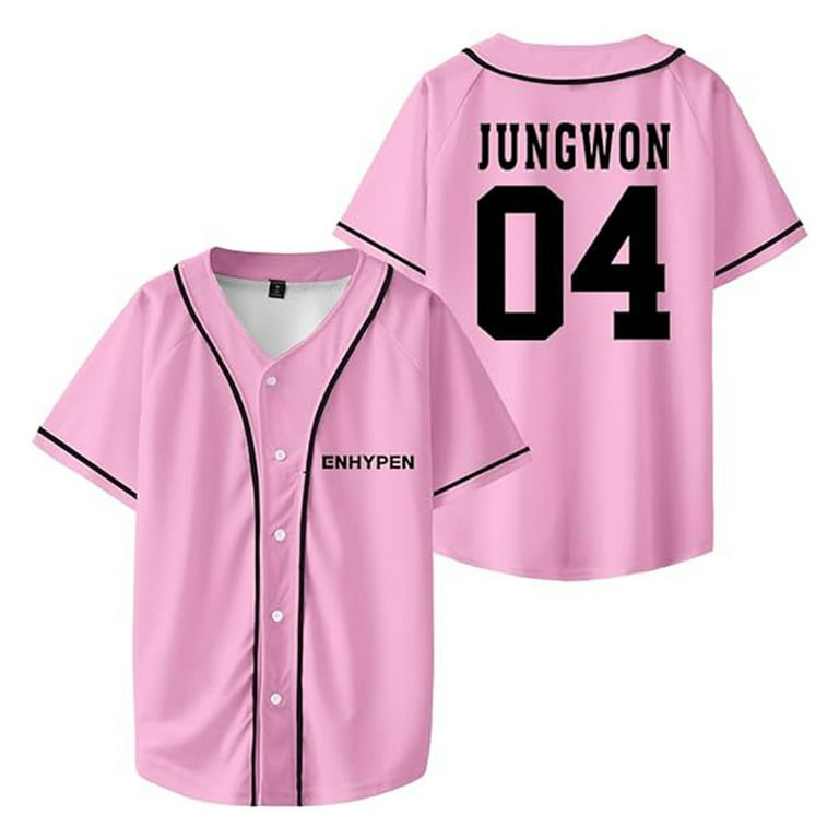ENHYPEN JUNGWON Merch V-Neck Shirts Baseball Jersey Shirt Women