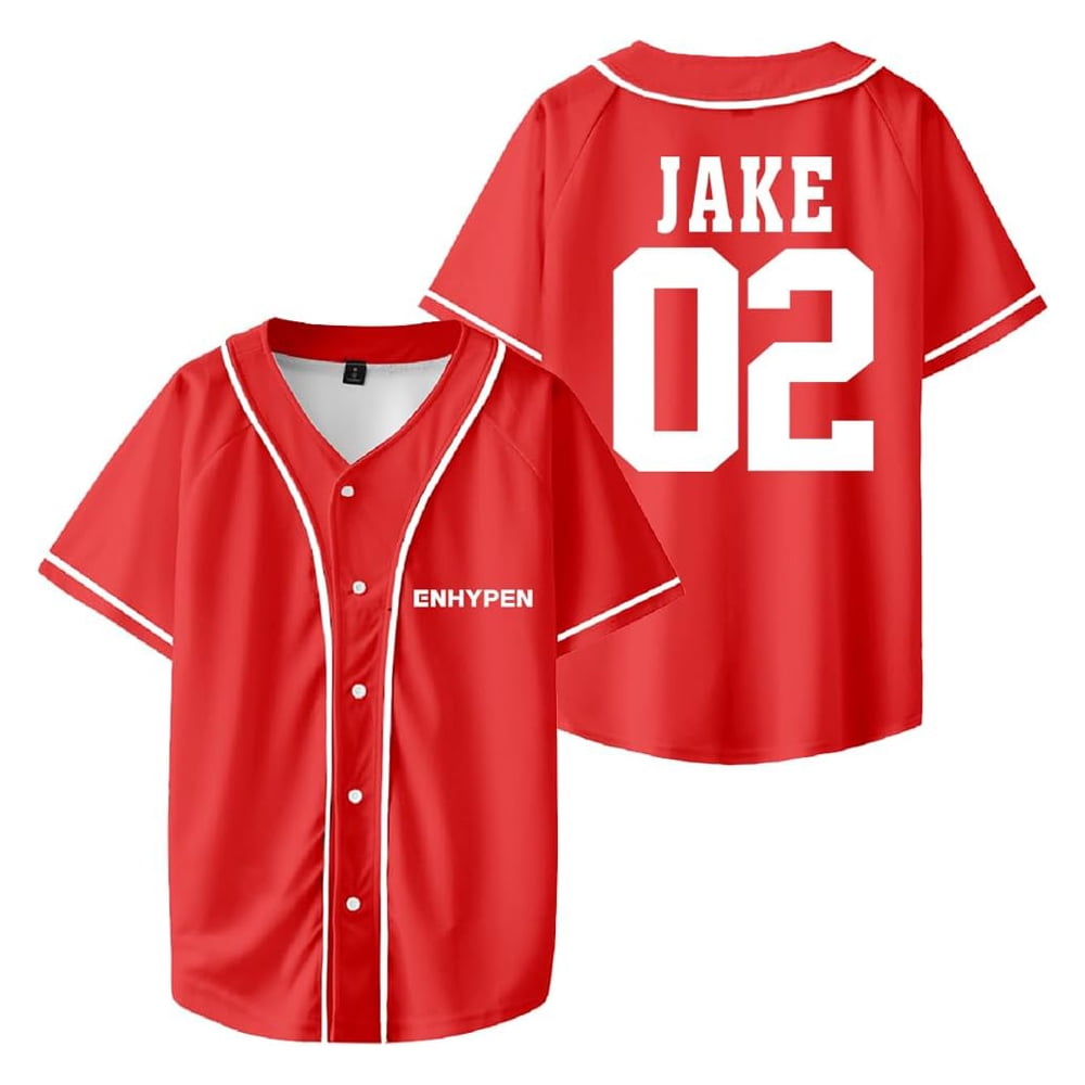 ENHYPEN Jake Merch V-Neck Shirts Baseball Jersey Shirt Women