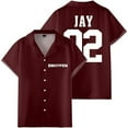 thumbnail image 1 of ENHYPEN Jay 02 Merch Shirt Women Men Camp Collar Short Sleeve V-Neck Fashion Shirts, 1 of 3