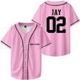 thumbnail image 1 of ENHYPEN Jay Merch V-Neck Shirts Baseball Jersey Shirt Women Men Fashion Casual Short Sleeve, 1 of 3
