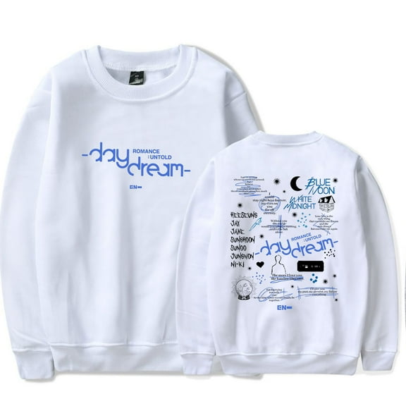 ENHYPEN Merch Long Sleeve Crewneck Sweatshirt For Men/Women Unsiex Cosplay Fashion Streetwear