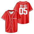 thumbnail image 1 of ENHYPEN NI-KI Merch V-Neck Shirts Baseball Jersey Shirt Women Men Fashion Casual Short Sleeve, 1 of 3