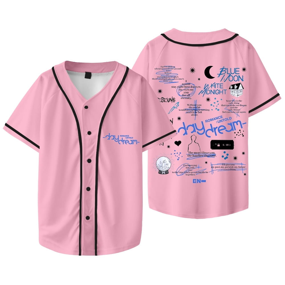 ENHYPEN Romance Untold Daydream Baseball Jacket Tee Unisex Short Sleeve
