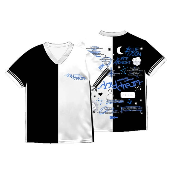 ENHYPEN Romance Untold Daydream Merch V-neck T-Shirts Summer Unisex Fashion Short Sleeve Tee